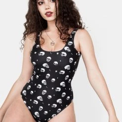 DIF1 Clothing BONES SCOOP BACK SWIMSUIT