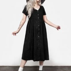 MET1 Rowan Linen Button Up Midi Dress