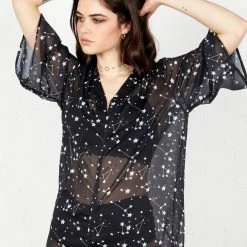 MET1 Cosmos Sheer Kaftan Dress Clothing 13 MET1 Cosmos Sheer Kaftan Dress Clothing