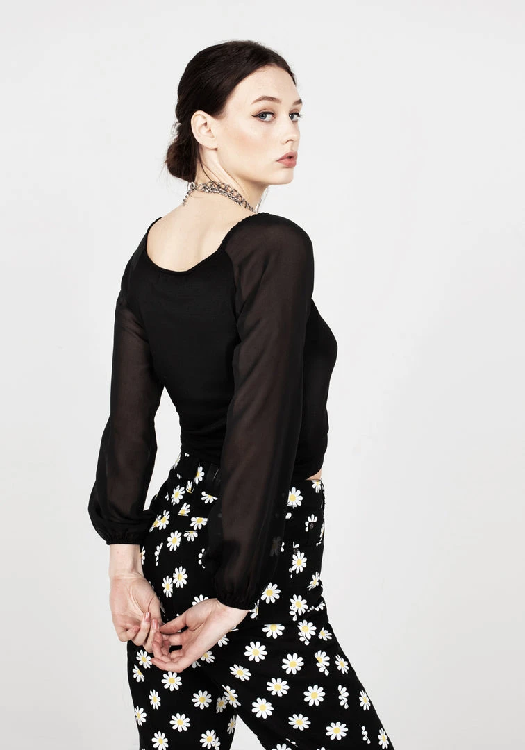 MET1 Maria Ruched Sheer Sleeve Top 5 MET1 Maria Ruched Sheer Sleeve Top