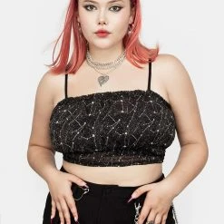 MET1 Spectral Ruched Crop Top