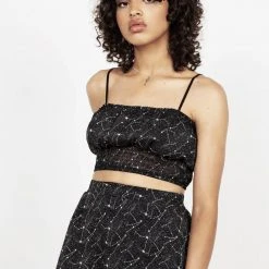 MET1 Spectral Ruched Crop Top