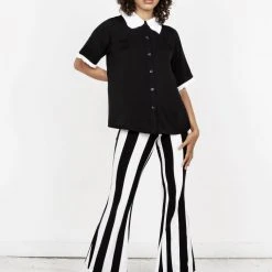 MET1 Clothing Afterlife Stripe Jersey Flares
