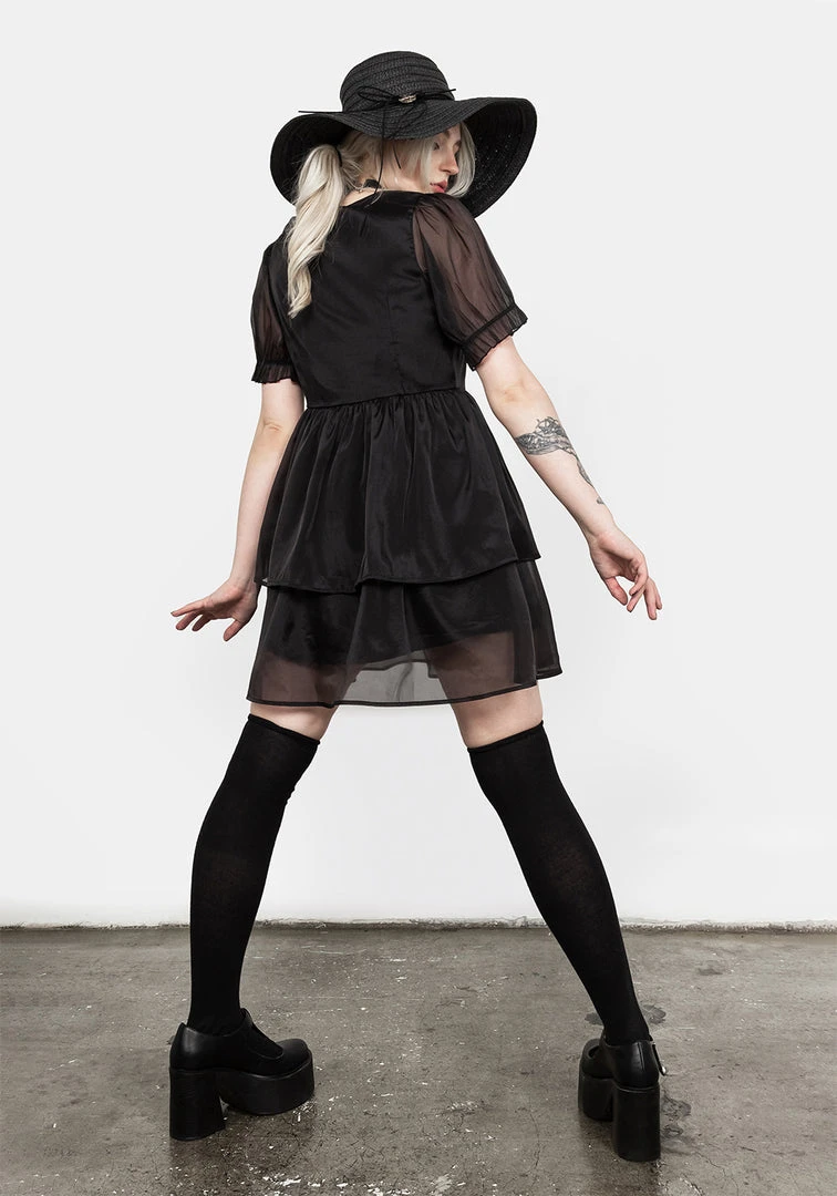 MET1 Andie Puff Sleeve Organza Dress Women 5 MET1 Andie Puff Sleeve Organza Dress Women