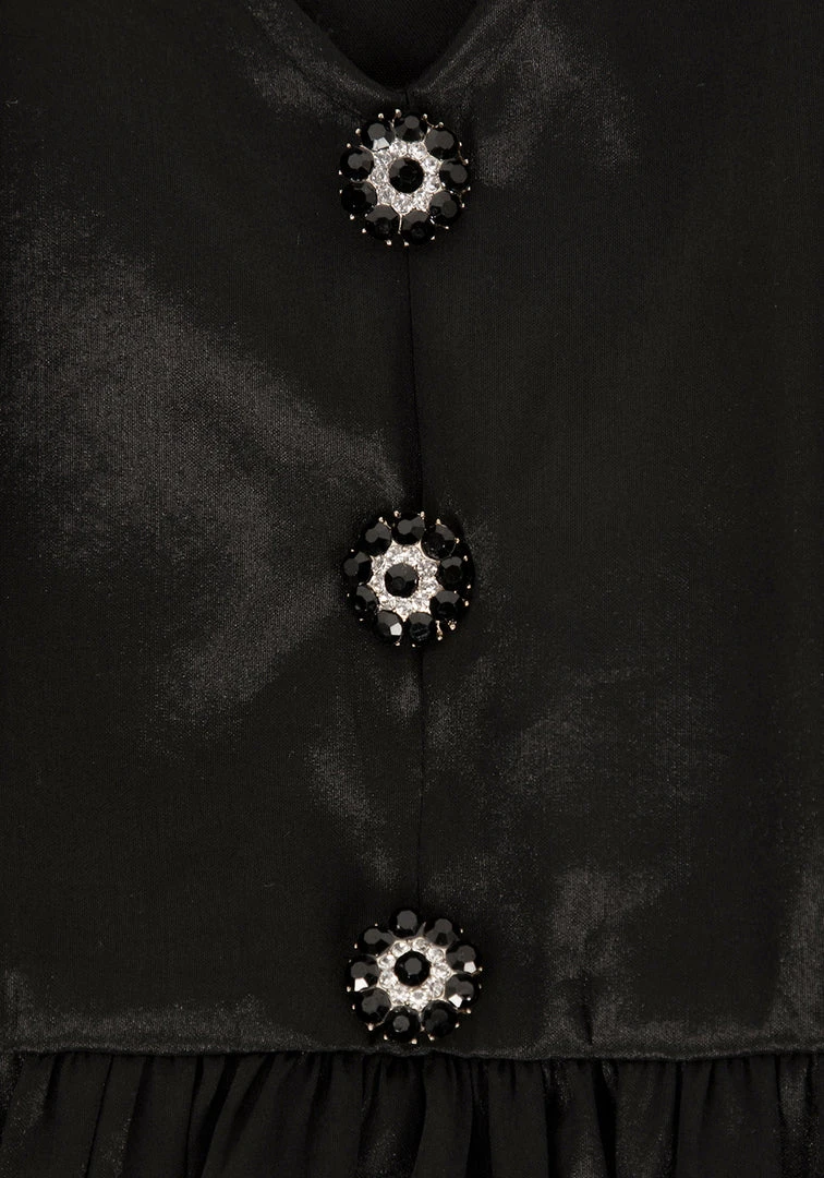 MET1 Andie Puff Sleeve Organza Dress Women 10 MET1 Andie Puff Sleeve Organza Dress Women