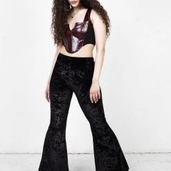 AMP1 Superstition Crushed Velour Flares Clothing