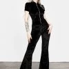 AMP1 Foxy Zip Up Velour Flared Jumpsuit 1 AMP1 Foxy Zip Up Velour Flared Jumpsuit