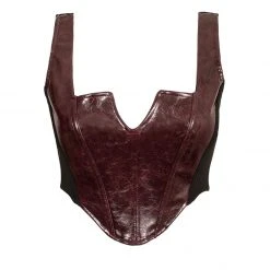 CHI1 VINCI FAUX LEATHER CORSET TOP Women 21 CHI1 VINCI FAUX LEATHER CORSET TOP Women