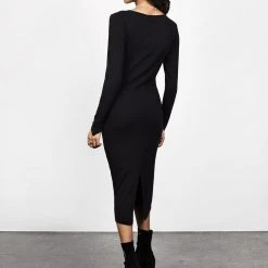 DDS1 Clothing VAMPIRA V-NECK MIDI DRESS