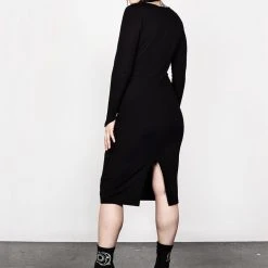 DDS1 Clothing VAMPIRA V-NECK MIDI DRESS