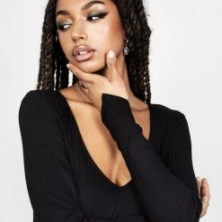 DDS1 Clothing VAMPIRA V-NECK MIDI DRESS