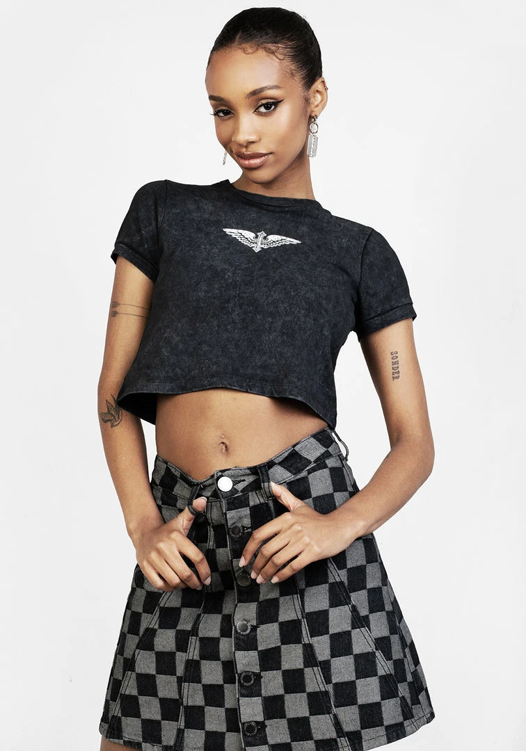 JB1 KERB A-LINE DENIM MINI SKIRT 5 JB1 KERB A-LINE DENIM MINI SKIRT