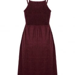 DES1 MUNDI SHIRRED MIDI DRESS