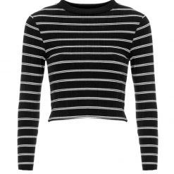 DMT1 Clothing SLASH 90S STRIPE CROP TOP