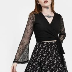 DMT1 WALLFLOWER JERSEY WRAP TOP Women