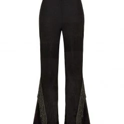 DMT1 Clothing COYOTE FRINGED JERSEY FLARES