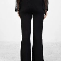 DMT1 Clothing COYOTE FRINGED JERSEY FLARES