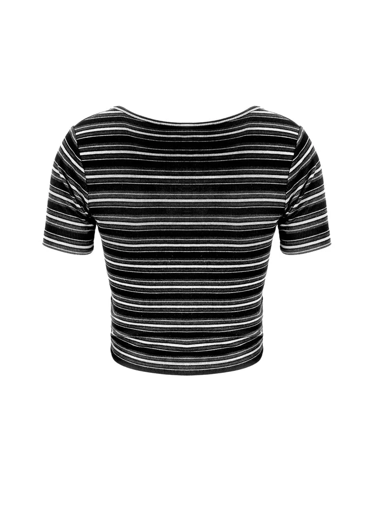 DMT1 Rave Stripe Short Sleeve Cardigan 12 DMT1 Rave Stripe Short Sleeve Cardigan