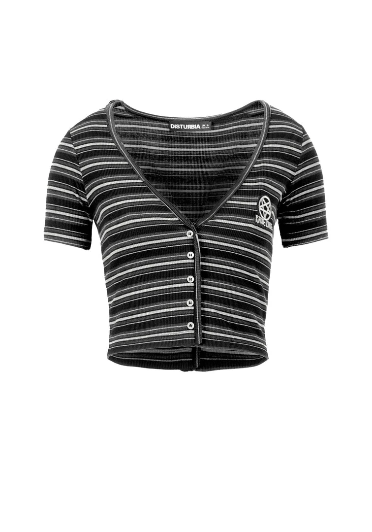 DMT1 Rave Stripe Short Sleeve Cardigan 8 DMT1 Rave Stripe Short Sleeve Cardigan