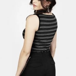 DMT1 Hardcore Stripe Crop Vest Women