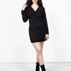 JB1 Clothing BROODING BUTTON DOWN MINI DRESS