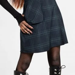 LVT1 LITERATI CHECK MINI WRAP SKIRT