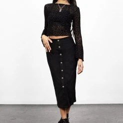 LVT1 Women CABERNET SUEDE MIDI SKIRT