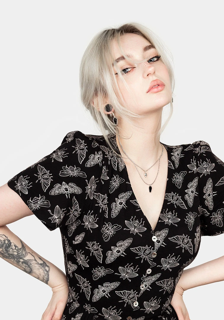 LVT1 MORTMOTH SHORT SLEEVE MIDI DRESS 4 LVT1 MORTMOTH SHORT SLEEVE MIDI DRESS