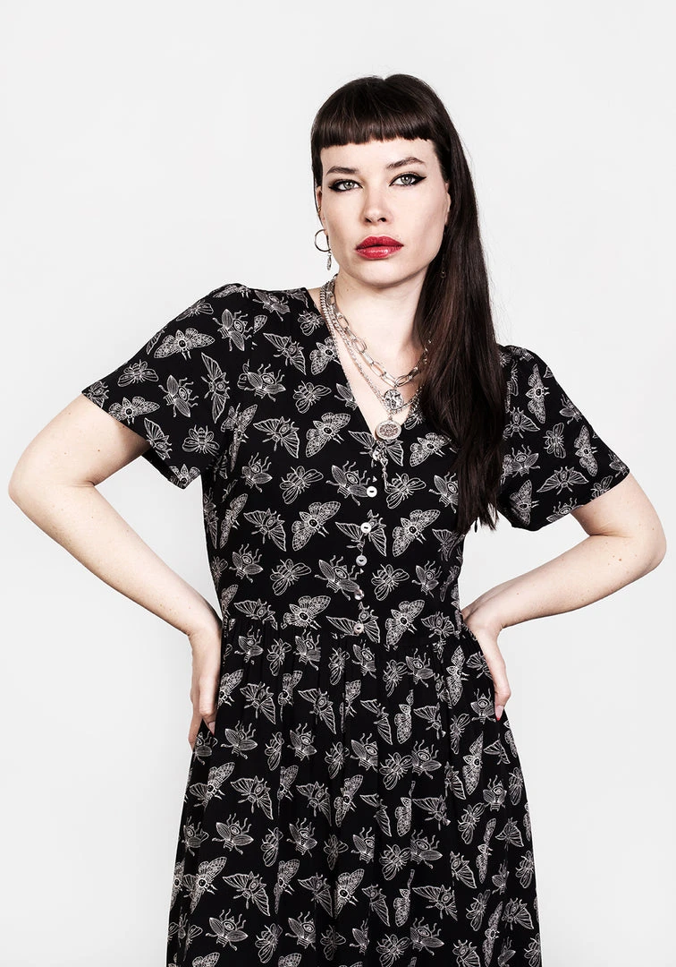 LVT1 MORTMOTH SHORT SLEEVE MIDI DRESS 8 LVT1 MORTMOTH SHORT SLEEVE MIDI DRESS