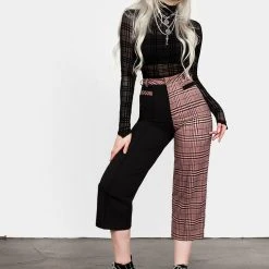 LVT1 LOVEBUZZ SPLICED CROP TROUSERS
