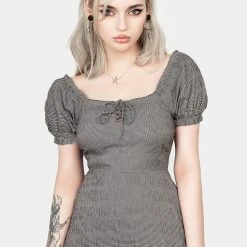 LVT1 Women ELVINA LACE UP MIDI DRESS