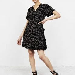 LVT1 Poisonous Plants Wrap Mini Dress Coming Soon