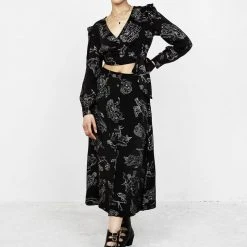 LVT1 Clothing Zodiac Crop Wrap Top