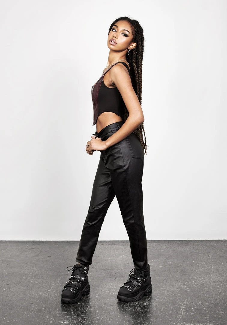 MET1 Clothing BITEFEST COATED SKINNY TROUSER 6 MET1 Clothing BITEFEST COATED SKINNY TROUSER