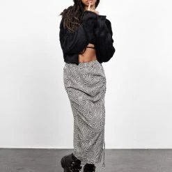 MET1 Clothing SUMMERS RUCHED MIDI SKIRT