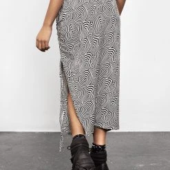 MET1 Clothing SUMMERS RUCHED MIDI SKIRT