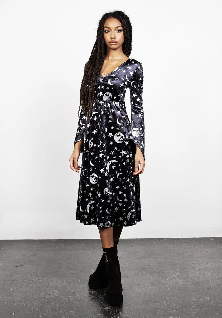 MET1 ALLNIGHTER VELVET MIDI DRESS 3 MET1 ALLNIGHTER VELVET MIDI DRESS