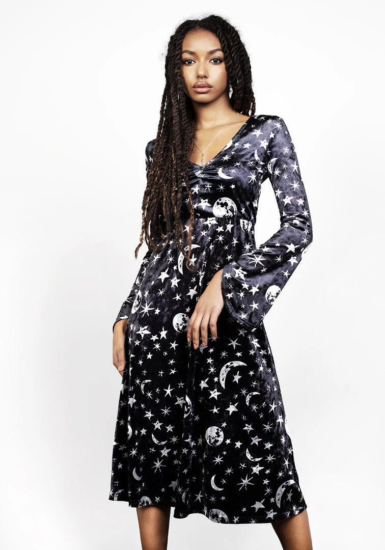 MET1 ALLNIGHTER VELVET MIDI DRESS 5 MET1 ALLNIGHTER VELVET MIDI DRESS