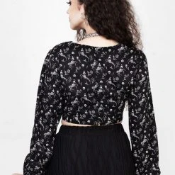 MET1 Women MAKEBELIEVE TIE FRONT CROP TOP 13 MET1 Women MAKEBELIEVE TIE FRONT CROP TOP