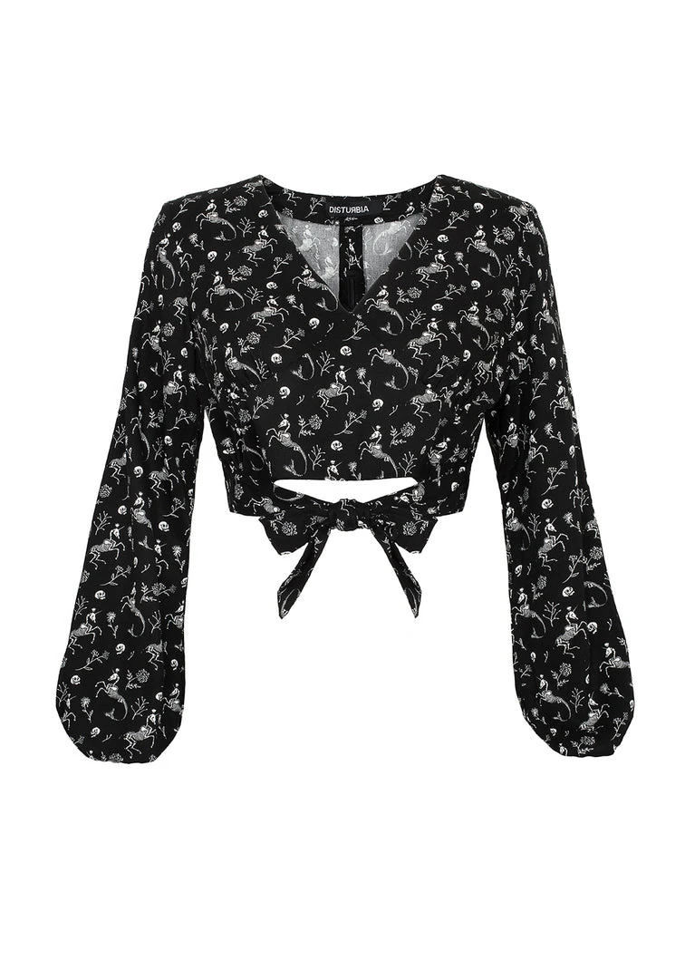 MET1 Women MAKEBELIEVE TIE FRONT CROP TOP 9 MET1 Women MAKEBELIEVE TIE FRONT CROP TOP