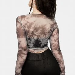 MET1 HEAVENS MESH CROP TOP