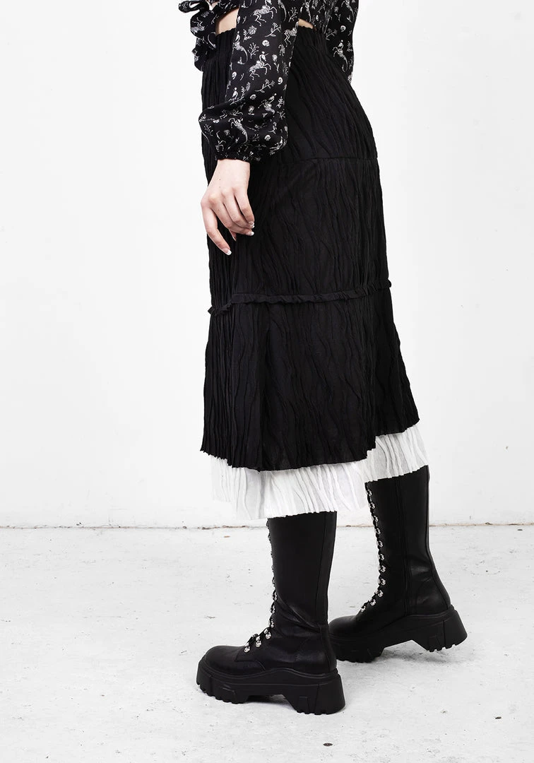 MET1 MUTINY LAYERED MIDI SKIRT 7 MET1 MUTINY LAYERED MIDI SKIRT