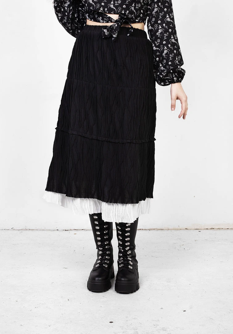 MET1 MUTINY LAYERED MIDI SKIRT 5 MET1 MUTINY LAYERED MIDI SKIRT