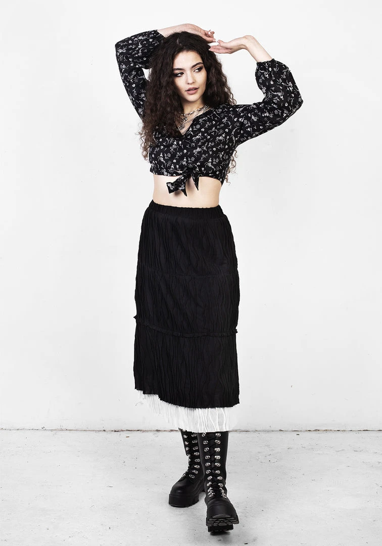 MET1 MUTINY LAYERED MIDI SKIRT 8 MET1 MUTINY LAYERED MIDI SKIRT