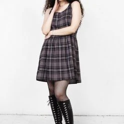 MET1 Women DOLLY CHECK MINI DRESS