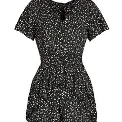 MET1 VALLEY FRILL PEPLUM PLAYSUIT