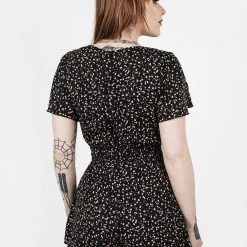 MET1 VALLEY FRILL PEPLUM PLAYSUIT