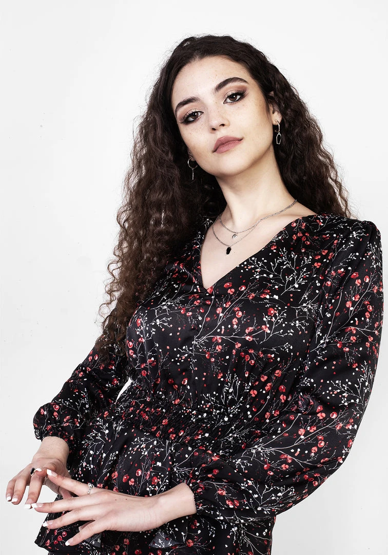 MET1 ROSETEARS FRILL PEPLUM MINI DRESS 4 MET1 ROSETEARS FRILL PEPLUM MINI DRESS