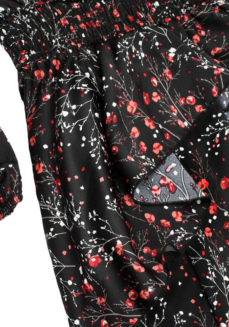 MET1 ROSETEARS FRILL PEPLUM MINI DRESS 10 MET1 ROSETEARS FRILL PEPLUM MINI DRESS