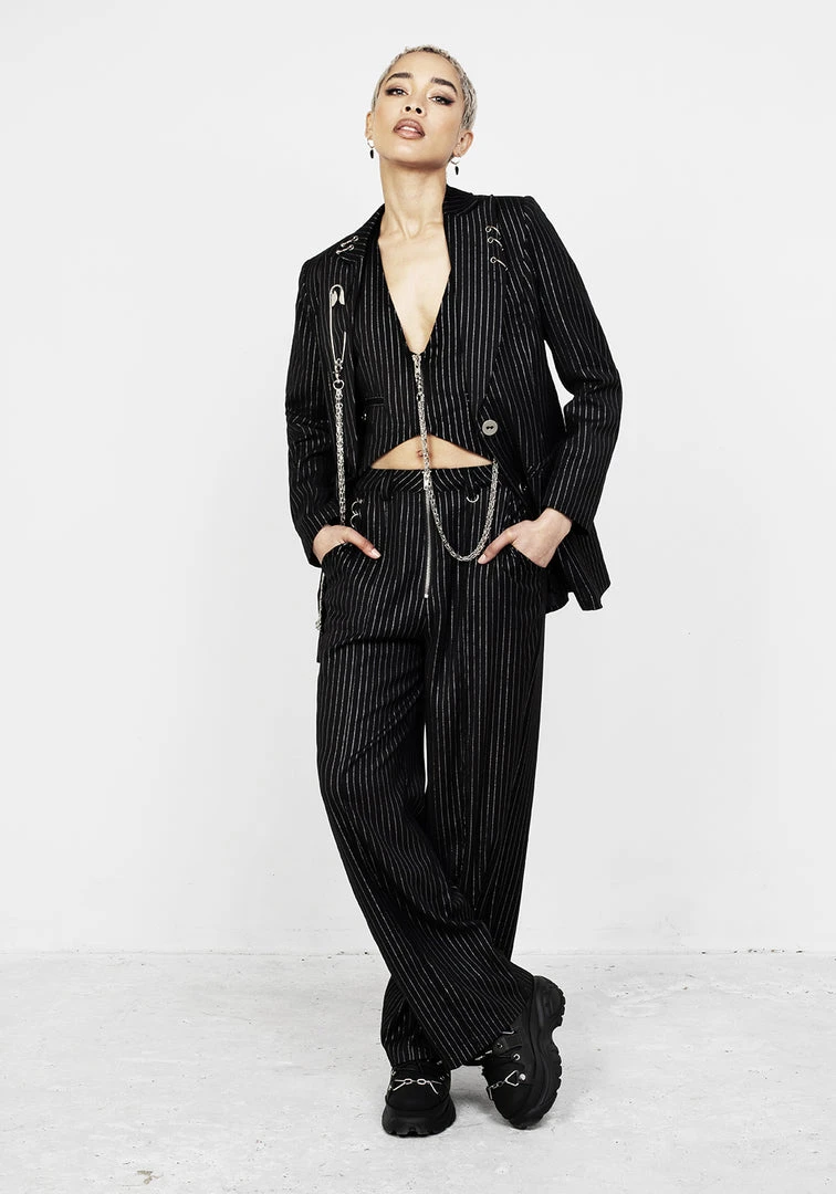 MET1 Women NIGHTMARE CROP TAILORED WAISTCOAT 4 MET1 Women NIGHTMARE CROP TAILORED WAISTCOAT